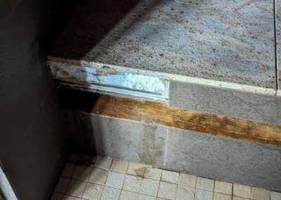 Ausblühung in einer Dampfsauna